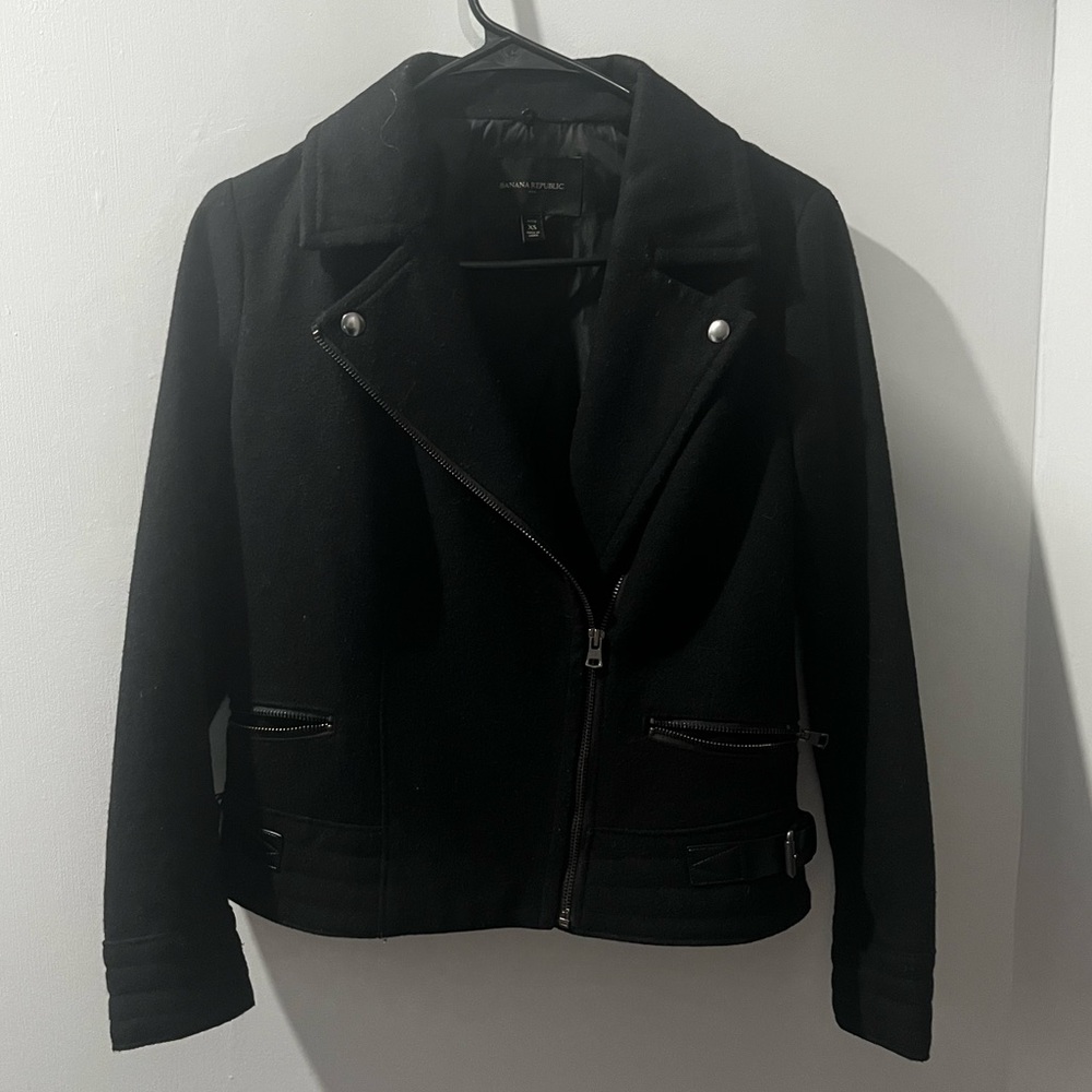 Banana Republic black wool coat